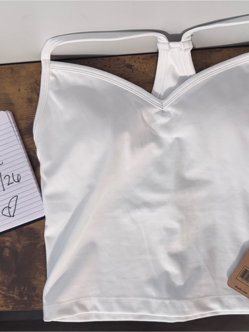 ACTA x Tori Halford White Sweetheart Tank